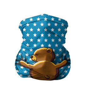 Бандана-труба 3D с принтом Медвежьи объятия в Петрозаводске, 100% полиэстер, ткань с особыми свойствами — Activecool | плотность 150‒180 г/м2; хорошо тянется, но сохраняет форму | bear | beast | kid | love | teddy | toy | звезды | зверь | игрушка | любовь | медведь | мишка