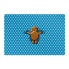 Магнитный плакат 3Х2 с принтом Медвежьи объятия в Петрозаводске, Полимерный материал с магнитным слоем | 6 деталей размером 9*9 см | Тематика изображения на принте: bear | beast | kid | love | teddy | toy | звезды | зверь | игрушка | любовь | медведь | мишка