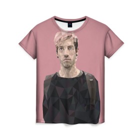 Женская футболка 3D с принтом Джош Дан в Петрозаводске, 100% полиэфир ( синтетическое хлопкоподобное полотно) | прямой крой, круглый вырез горловины, длина до линии бедер | dun | josh | one | pilots. | twenty | дан | джош