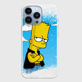 Чехол для iPhone 13 Pro с принтом Симпсоны новогодние 1 в Петрозаводске,  |  | simpsons | барт | барт симпсон | гомер | гомер симпсон | новый год | симпсоны | снег | снежинки