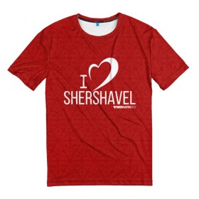 Мужская футболка 3D с принтом Love Shershavel 3 в Петрозаводске, 100% полиэфир | прямой крой, круглый вырез горловины, длина до линии бедер | gesh | геш | зима | сноуборд | шерегеш | шершавель