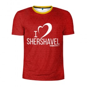 Мужская футболка 3D спортивная с принтом Love Shershavel 3 в Петрозаводске, 100% полиэстер с улучшенными характеристиками | приталенный силуэт, круглая горловина, широкие плечи, сужается к линии бедра | gesh | геш | зима | сноуборд | шерегеш | шершавель