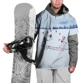Накидка на куртку 3D с принтом Шерегеш в Петрозаводске, 100% полиэстер |  | Тематика изображения на принте: gesh | геш | лыжи | лыжник | сноуборд | шерегеш | шершавель