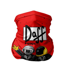 Бандана-труба 3D с принтом Daff Punk в Петрозаводске, 100% полиэстер, ткань с особыми свойствами — Activecool | плотность 150‒180 г/м2; хорошо тянется, но сохраняет форму | donut | homer | music | simpson | барт | гомер | музыка | пончик | симпсон