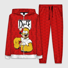 Женский костюм 3D с принтом Duff Beer в Петрозаводске,  |  | bart | donut | griffin | homer | popeye | simpson | барт | гомер | гриффин | капитан | моряк | симпсон | стьюи | якорь