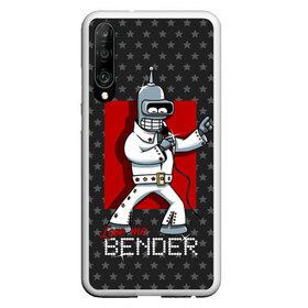 Чехол для Honor P30 с принтом Bender Presley в Петрозаводске, Силикон | Область печати: задняя сторона чехла, без боковых панелей | Тематика изображения на принте: bender | elvis presley | fry | futurama | hermes | rock n roll | zoidberg | бендер | гермес | зойдберг | робот | рок н ролл | туранга | фрай | футурама | элвис пресли