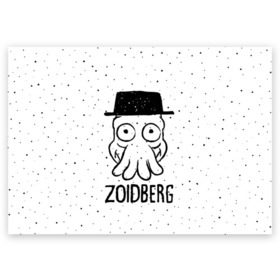 Поздравительная открытка с принтом Zoidberg в Петрозаводске, 100% бумага | плотность бумаги 280 г/м2, матовая, на обратной стороне линовка и место для марки
 | breaking bad | futurama | heisenberg | hermes | zoidberg | во все тяжкие | зойдберг | робот | футурама | хайзенберг