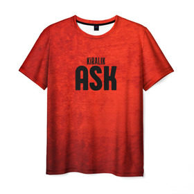 Мужская футболка 3D с принтом Любовь на прокат в Петрозаводске, 100% полиэфир | прямой крой, круглый вырез горловины, длина до линии бедер | 