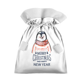 Подарочный 3D мешок с принтом Happy New Year в Петрозаводске, 100% полиэстер | Размер: 29*39 см | 2017 | happy new year | holiday | marry christmas | winter | зима | новый год | пингвин | рождество