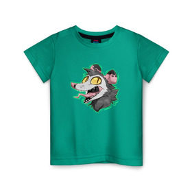 Детская футболка хлопок с принтом Опоссум в Петрозаводске, 100% хлопок | круглый вырез горловины, полуприлегающий силуэт, длина до линии бедер | animal | mouse | opossum | rat | животное | крыса | мышь | опоссум