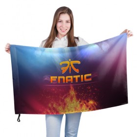 Флаг 3D с принтом Fnatic Team в Петрозаводске, 100% полиэстер | плотность ткани — 95 г/м2, размер — 67 х 109 см. Принт наносится с одной стороны | best team | fnatic | team