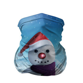 Бандана-труба 3D с принтом Снеговик в Петрозаводске, 100% полиэстер, ткань с особыми свойствами — Activecool | плотность 150‒180 г/м2; хорошо тянется, но сохраняет форму | happy new year | блеск | ёлка | зима | игрушки. праздник | конфетти | новый год | подарки | снег
