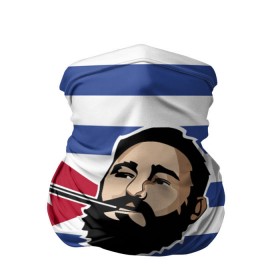 Бандана-труба 3D с принтом Fidel Castro в Петрозаводске, 100% полиэстер, ткань с особыми свойствами — Activecool | плотность 150‒180 г/м2; хорошо тянется, но сохраняет форму | castro | che | fidel | guevara | гевара | кастро | фидель | че