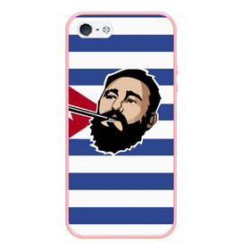 Чехол для iPhone 5/5S матовый с принтом Fidel Castro в Петрозаводске, Силикон | Область печати: задняя сторона чехла, без боковых панелей | castro | che | fidel | guevara | гевара | кастро | фидель | че