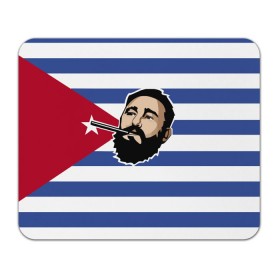 Коврик прямоугольный с принтом Fidel Castro в Петрозаводске, натуральный каучук | размер 230 х 185 мм; запечатка лицевой стороны | castro | che | fidel | guevara | гевара | кастро | фидель | че