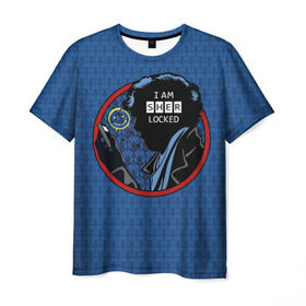 Мужская футболка 3D с принтом I am Sherlocked в Петрозаводске, 100% полиэфир | прямой крой, круглый вырез горловины, длина до линии бедер | 