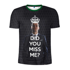 Мужская футболка 3D спортивная с принтом Keep Calm & Miss Me в Петрозаводске, 100% полиэстер с улучшенными характеристиками | приталенный силуэт, круглая горловина, широкие плечи, сужается к линии бедра | holmes | sherlock | мориарти | профессор | холмс | шерлок