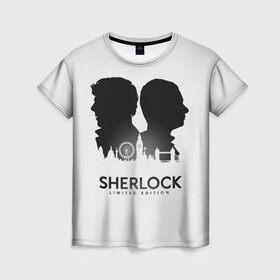 Женская футболка 3D с принтом Sherlock Edition в Петрозаводске, 100% полиэфир ( синтетическое хлопкоподобное полотно) | прямой крой, круглый вырез горловины, длина до линии бедер | doctor | holmes | sherlock | watson | ватсон | доктор | профессор | холмс | шерлок