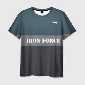 Мужская футболка 3D с принтом Iron force в Петрозаводске, 100% полиэфир | прямой крой, круглый вырез горловины, длина до линии бедер | 
