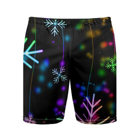 Мужские шорты 3D спортивные с принтом Новогодняя ночь в Петрозаводске,  |  | happy new year | конфетти | снежинки