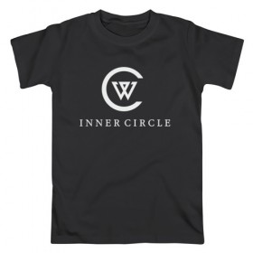 Мужская футболка хлопок с принтом Inner circle в Петрозаводске, 100% хлопок | прямой крой, круглый вырез горловины, длина до линии бедер, слегка спущенное плечо. | Тематика изображения на принте: 