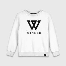 Детский свитшот хлопок с принтом Winner (white) в Петрозаводске, 100% хлопок | круглый вырез горловины, эластичные манжеты, пояс и воротник | winner