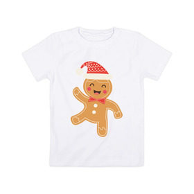 Детская футболка хлопок с принтом Мr Печенька в Петрозаводске, 100% хлопок | круглый вырез горловины, полуприлегающий силуэт, длина до линии бедер | 