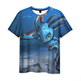 Мужская футболка 3D с принтом Морское Существо в Петрозаводске, 100% полиэфир | прямой крой, круглый вырез горловины, длина до линии бедер | Тематика изображения на принте: fizz | league of legends | lol | лига легенд | лол | физз