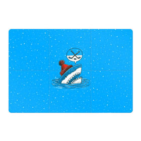 Магнитный плакат 3Х2 с принтом Акула хоккейный фанат в Петрозаводске, Полимерный материал с магнитным слоем | 6 деталей размером 9*9 см | fan | fish | hochey | ocean | predator | sea | shark | water | акула | вода | игра | лед | море | океан | рыба | фанат | хищник | хоккей | шайба