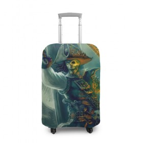 Чехол для чемодана 3D с принтом Пират в Петрозаводске, 86% полиэфир, 14% спандекс | двустороннее нанесение принта, прорези для ручек и колес | gangplank | league of legends | lol | pirate | гангпланк | лига легенд | лол | пират