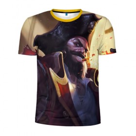 Мужская футболка 3D спортивная с принтом Pirate в Петрозаводске, 100% полиэстер с улучшенными характеристиками | приталенный силуэт, круглая горловина, широкие плечи, сужается к линии бедра | 