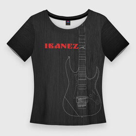 Женская футболка 3D Slim с принтом Ibanez в Петрозаводске,  |  | Тематика изображения на принте: ibanez | айбанез | гитара | ибанез | электрогитара | электруха