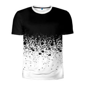 Мужская футболка 3D спортивная с принтом необычный дизайн в Петрозаводске, 100% полиэстер с улучшенными характеристиками | приталенный силуэт, круглая горловина, широкие плечи, сужается к линии бедра | Тематика изображения на принте: белая | необычная | черно