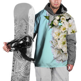 Накидка на куртку 3D с принтом Сакура в Петрозаводске, 100% полиэстер |  | вишня | сакура | яблоня | япония