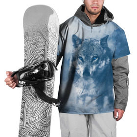 Накидка на куртку 3D с принтом Волк в Петрозаводске, 100% полиэстер |  | волк | животные | зверь | собака | хищник