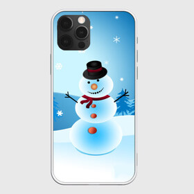 Чехол для iPhone 12 Pro Max с принтом Снеговик в Петрозаводске, Силикон |  | дед мороз | зима | новый год | праздник | снеговик | снежинки