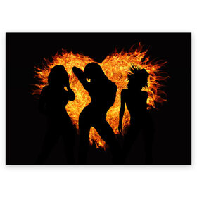 Поздравительная открытка с принтом Танец огня в Петрозаводске, 100% бумага | плотность бумаги 280 г/м2, матовая, на обратной стороне линовка и место для марки
 | любовь | огонь | пламя | сердце | танец