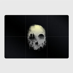 Магнитный плакат 3Х2 с принтом Мертвый туман в Петрозаводске, Полимерный материал с магнитным слоем | 6 деталей размером 9*9 см | bone | ciyt | dark | evil | skelet | skull | город | кости | скелет | туман | череп