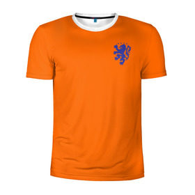 Мужская футболка 3D спортивная с принтом Сборная Голландии в Петрозаводске, 100% полиэстер с улучшенными характеристиками | приталенный силуэт, круглая горловина, широкие плечи, сужается к линии бедра | Тематика изображения на принте: holland | голландия | нидерланды