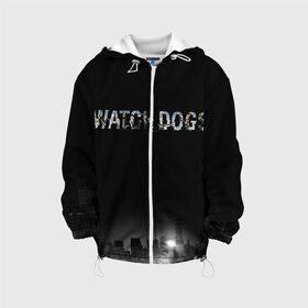 Детская куртка 3D с принтом Watch Dogs 2 в Петрозаводске, 100% полиэстер | застежка — молния, подол и капюшон оформлены резинкой с фиксаторами, по бокам — два кармана без застежек, один потайной карман на груди, плотность верхнего слоя — 90 г/м2; плотность флисового подклада — 260 г/м2 | Тематика изображения на принте: dogs | ubisoft | watch | watchdogs | псы | сторожевые | хакер