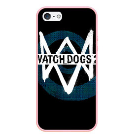 Чехол для iPhone 5/5S матовый с принтом Watch Dogs 2 в Петрозаводске, Силикон | Область печати: задняя сторона чехла, без боковых панелей | dogs | ubisoft | watch | watchdogs | псы | сторожевые | хакер
