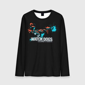 Мужской лонгслив 3D с принтом Watch Dogs 2 в Петрозаводске, 100% полиэстер | длинные рукава, круглый вырез горловины, полуприлегающий силуэт | dogs | ubisoft | watch | watchdogs | псы | сторожевые | хакер