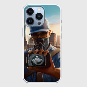 Чехол для iPhone 13 Pro с принтом Watch Dogs 2 в Петрозаводске,  |  | Тематика изображения на принте: dogs | ubisoft | watch | watchdogs | псы | сторожевые | хакер