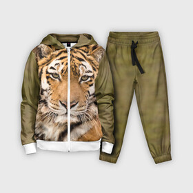 Детский костюм 3D с принтом Тигр в Петрозаводске,  |  | animal | predator | striped | tiger | view | wild | взгляд | дикий | животное | полосатый | тигр | хищник