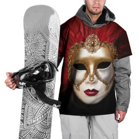 Накидка на куртку 3D с принтом Венецианская маска в Петрозаводске, 100% полиэстер |  | Тематика изображения на принте: венеция | италия | карнавал | красный | лицо | перья