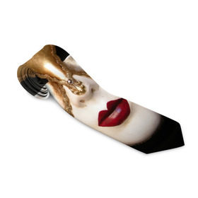 Галстук 3D с принтом Венецианская маска в Петрозаводске, 100% полиэстер | Длина 148 см; Плотность 150-180 г/м2 | венеция | италия | карнавал | красный | лицо | перья