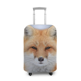 Чехол для чемодана 3D с принтом Лиса в Петрозаводске, 86% полиэфир, 14% спандекс | двустороннее нанесение принта, прорези для ручек и колес | animal | fox | look | predator | red | sly | wild | взгляд | дикая | животное | лиса | рыжая | хитрая | хищник