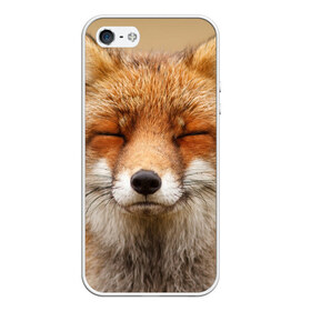 Чехол для iPhone 5/5S матовый с принтом Лиса в Петрозаводске, Силикон | Область печати: задняя сторона чехла, без боковых панелей | animal | baby | fox | look | predator | red | sly | wild | взгляд | дикая | животное | лиса | малыш | рыжая | хитрая | хищник