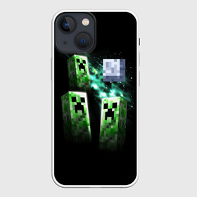 Чехол для iPhone 13 mini с принтом MINECRAFT в Петрозаводске,  |  | creeper | minecraft | майнкрафт