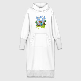 Платье удлиненное хлопок с принтом MINECRAFT в Петрозаводске,  |  | minecraft | майнкрафт